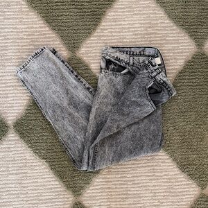 Vintage Women's Grey Acid Wash Jeans